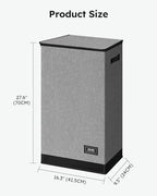 SOLEDI Slim Laundry Hamper with Lid, Narrow Laundry Basket with Removable Bags, Dirty Clothes Hamper with handle, Small Hamper perfect for Laundry room, Bathroom, Bedroom, Small spaces. 70L Grey - color: Grey, size: 70L