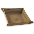 OULIGET Outdoor Folding Home Desktop Storage Tray,Jewelry Fast Folding Storage Tray,Outdoor Camping Canvas Trays,1 Piece，Khaki
