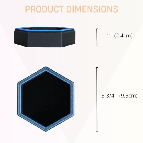 Magnetic Board Game Storage Trays, Hexagonal Modular Organizer, Flexibility Customize Layout Tray Accessory, Holds Tabletop Bits, Components, Pieces, Dices (7-Pack)