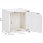 Way Basics Closet Organizer and Storage - Modular Connect Door Cube (Tool-free Assembly),11.2"D x 11.2"W x 12.6"H, White - color: White