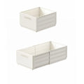 2 Pack Expandable Plastic Storage Boxes, Multi-Purpose Folding Organizer, Drawer Storage Divider For Bedroom, Kitchen And Snack Storage (XL) - size: XL