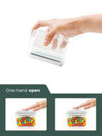 Mini Snack Container - 0.3 Qt Pop Food Storage Containers, BPA Free Small Food Containers with Lids, Food-Grade Air Tight Containers Candy Jars 320ml - color: 1 Pcs Container - 0.3Qt