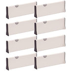 TENABORT Set of 8 Adjustable Drawer Dividers Organizer Separators Plastic Dresser Organizer for Bedroom, Bathroom, Closet, Office Desk, Kitchen Storage