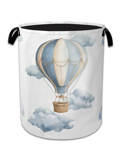 Hot Air Balloon Laundry Basket Collapsible Laundry Hamper Oxford Storage Bin for Clothes Storage, Toy Organizer, Books and Sundries 16" X 20.8" - color: Hot Air Balloon