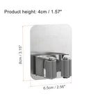 uxcell 2pcs Mop Broom Holder Wall Mount, 304 Stainless Steel Mop Holder Self Adhesive Broom Hanger with Screws, Suitable for Bathroom, Laundry Room, Grey - color: Grey