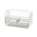 Safco Onyx Phone and Utility Tray with Drawer, Desktop Organizer, Durable Steel Construction, Silver - color: Silver