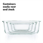 OXO Good Grips 1.6 Cup Smart Seal Leakproof Glass Rectangle Airtight Food Storage Container - size: 1.6 Cup, style: Glass