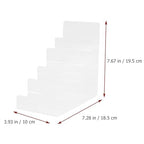 Cabilock Multi-Layer Acrylic Wallet Display Shelf 5-Tier Purse Organizer Stand for Tabletop Use Clear Acrylic Purse Display Rack for Wallets Sunglasses Jewelry Storage - 7.67X7.28X3.93 Inches - size: 5 Tier Clear