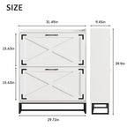 Maupvit Shoe Storage Cabinet with 2 Flip Drawers, Freestanding Organizer with Metal Legs for Entryway, Narrow Shoe Rack Cabinet, Black White - color: Black White, style: 2-Drawers