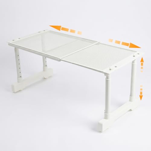 Expandable Cabinet Shelf Orgnizers, Stackable Kitchen Counter Shelves, Adjustable Height Pantry Cupboard Shelf, for Bathroom, Wardrobe, Under Sink Countertop (1)