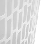 Rectangular Open Plastic Laundry Hamper, White - Space-Saving Slim Laundry Basket for Narrow Spaces, Bathroom Laundry Room Closet