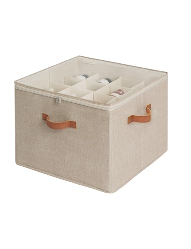 StorageWorks Shoe Organizer for Closet, Fits up to 16 Pairs, Shoe Cubby Storage Containers with Adjustable Dividers and Clear Cover, Taupe | Fits up to 16 Pairs, Clear Cover - color: Taupe, size: Medium