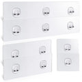 Strong Adhesive Shower Caddy Replacement, 6 Pack No Drill Adhesive Hooks for Bathroom & Kitchen Rack, Holds 40lbs, Waterproof & Transparent Strips for Tile, Glass, Smooth Walls - color: 6 PCS