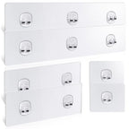 Strong Adhesive Shower Caddy Replacement, 6 Pack No Drill Adhesive Hooks for Bathroom & Kitchen Rack, Holds 40lbs, Waterproof & Transparent Strips for Tile, Glass, Smooth Walls - color: 6 PCS