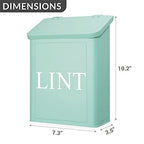 Calindiana Modern Farmhouse Metal Lint Bin for Laundry Room, Mint, 10L - color: MINT