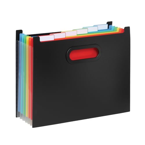 Pendaflex 7-Pocket Expanding File, with Customizable Colored Tabs, Black File Organizer, Portable Expanding File, Accordion File Organizer (52401) - style: Expanding File