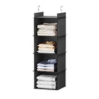 YOUDENOVA Hanging Closet Organizer, 4-Shelf Closet Hanging Shelves, Black - color: Black, size: 4-Tier