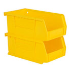 Hudson Exchange 7-1/2" x 4" x 3" (24 Pack) Plastic Stackable Storage Bin and Hanging Container, Yellow - color: Yellow, size: 24 Pack