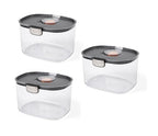 Progressive ProKeeper International Airtight Food Storage Container with Terracotta Disk for Freshness, Stackable & Dishwasher Safe, Ideal for Cookies, Baked Goods, & More, 5 Quart, 3-Piece - size: 3-Piece, style: 5-Quart Prokeeper