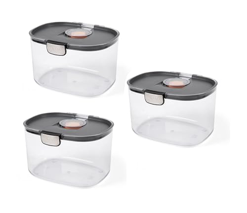 Progressive ProKeeper International Airtight Food Storage Container with Terracotta Disk for Freshness, Stackable & Dishwasher Safe, Ideal for Cookies, Baked Goods, & More, 5 Quart, 3-Piece - size: 3-Piece, style: 5-Quart Prokeeper
