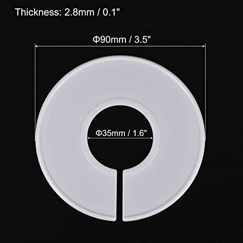 PATIKIL Clothes Dividers 20 Pack Blank Clothing Rack Size Sorting Reusable Wardrobe Round Hanger Separator, White - color: White