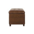 HomePop Large Tufted Storage Bench - Antique Brown - color: Antique Brown