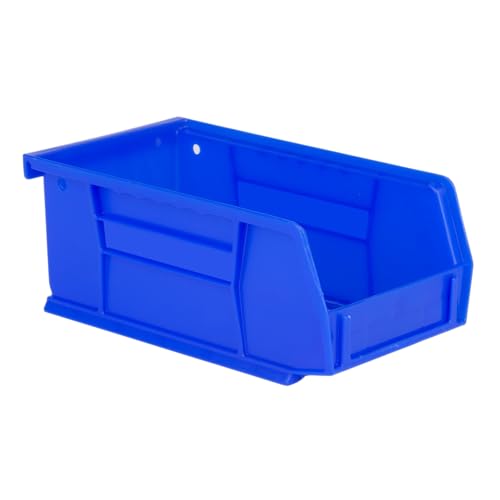 Hudson Exchange 7-1/2" x 4" x 3" Plastic Stackable Storage Bin and Hanging Container (Blue, 1 Pack) - color: Blue, size: 1 Pack