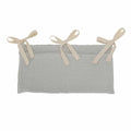 Cotton Baby Bedside Hanging Storage Bag,2 Pockets Organizer for Baby Cribs and Toys (Gray) - color: Gray
