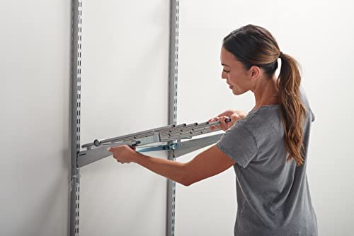 Rubbermaid Configurations Pants Rack Titanium Holds 7 Pairs of Pants Non-Slip Closet Organization and Storage