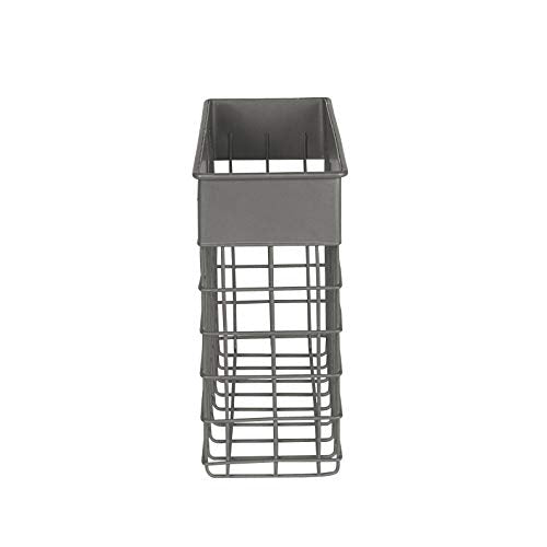 Spectrum Mail Sorter Organizer Wall Mount, Vintage Wall Basket, Office Entryway Mail Holder for Letters Bills Catalogs Files, Durable Wire Design with Easy Mounting Hardware, Industrial Gray - color: Industrial Gray, size: Small