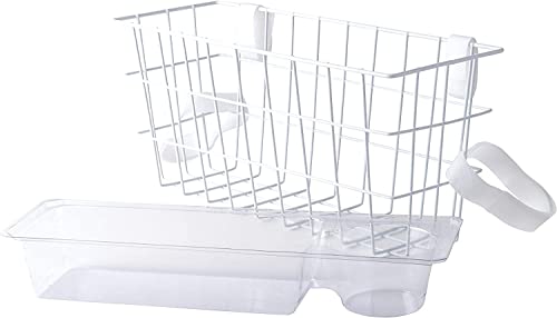 HealthSmart Durable Walker Accessories Basket For Walker | No Tools Needed | Secure Cup Holder & Tray | Walker Accessories Bag - Easy Installation Walker Basket For Folding Walker | 16x5.5x7 inches