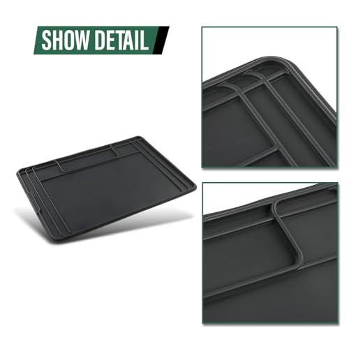 GRAND ORANGE Waterproof Under Sink Liner Mat for Kitchen Bathroom -28” x 19" -Durable, Flexible Tray – Home undersink Organizer Must Haves Black