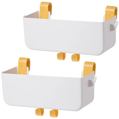 2 Pcs Bunk Bed Shelf for Top Bunk, Bunk Bed Caddy with Hooks, Bedside Storage Organizer, Ideal for Storing Small Items