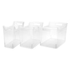 Sterilite Medium Shelf Bin with Handles, Plastic Storage Container for Organizing Shelving, Closet, Pantry, and Countertops, Clear, 6-Pack - size: Medium