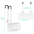HapiRm Hanging Shower Caddy Organizer - No Drilling Shower Organizer with Hooks, Rustproof & Waterproof 304 Stainless Steel Bathroom Shelves - White (1 Basket) - color: White- 1 Basket