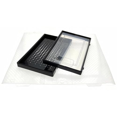 OnDisplay Clik Stackable Interlocking Shoe Box System (Large Clear/Black, Single Box) - color: Large Clear/Black, size: Single