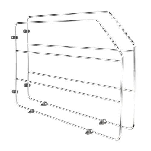 Rev-A-Shelf 12" Baking Sheet Shelf Organizer for Wall and Base Kitchen Cabinets, Divider Pan Rack Storage Wires for Cupboards, Chrome, 597-12CR-2-1 - size: 2 Pack, 12 inches