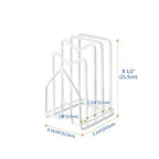 Poeland Kitchen Pantry Organizer Rack for Dinnerware, Bakeware, Cookware, Cutting Boards, Pan Lids - color: White