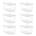 Vtopmart 6 Pack Clear Stackable Storage Bins with Lids,XLarge Plastic Containers with Handle for Pantry Organizer and Storage,Perfect for Kitchen,Fridge,Cabinet, Closet,Bathroom Organization - size: XL(13"L x 7.4"W x 7"H)