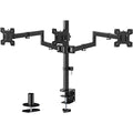 WALI Triple Monitor Mount, 3 Monitor Desk Mount for 13-27 inch Computer Screens, Holds up to 22 lbs, Triple Monitors Stand for Desk, with Tilt, Swivel, Rotation, VESA 75/100mm (M003S), Black - size: Triple, style: C-Clamp
