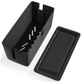 KinderSense® Cable Management Box - Cord Organizer with Child Proof Lock - Cord Hider to Conceal Wires,Power Strips from TV,Computer,Desk and Babies - 12 X 5.25 x 5.25 (Black)