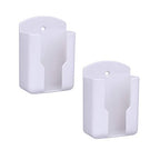Pack of 2 Fashion Remote Control Holders Self Adhesive Wall Mount Air Conditioner Media Storage Racks Organizers (White)