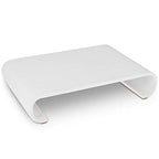 Navaris Wood Monitor Stand Riser - Computer Desk Organizer Desktop Dock Wooden Mount Display for PC TV Screen Notebook Laptop - Oak with White Stain - style: oakwood white