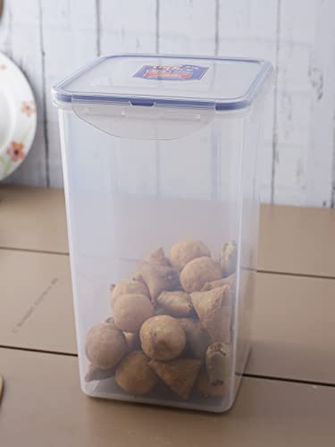LOCK & LOCK Easy Essentials Food lids/Pantry Storage/Airtight containers, BPA Free, Square-16.9 Cup-for Chips, Clear - size: 1 Count (Pack of 1)