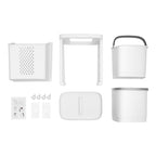 Removable Laundry Basket Organizer,3 Section Laundry Sorter with 4 Wheels,17.3×12.2×29.3in 2-Tier Divided Laundry Hamper with Wheels & Wall-Mountable Baskets,for Bedroom Laundry Room Bathroom