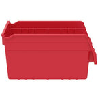 Akro-Mils 30080 Plastic Nesting ShelfMax Storage Bin Box, (12-Inch x 8-Inch x 6-Inch), Clear, (8-Pack) - color: Clear