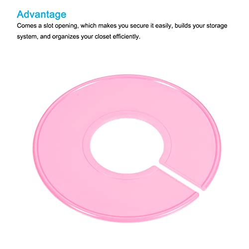 PATIKIL Clothes Dividers 20 Pack Blank Clothing Rack Size Sorting Reusable Wardrobe Round Hanger Separator, Pink - color: Pink