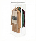Clear Garment Bag, 54" Hanging Zippered Closet Organizer with Metal Frame – Protects Dresses, Suits & Jackets from Dust and Moisture - size: 54" Long