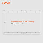 VEVOR Metal Storage Cabinet, 120lbs Load Capacity per Shelf, 20'' Tall Wall-Mounted Powder-Coating Steel Garage Cabinet with Adjustable Shelf, Press to Close & Open Door Perfect for Office Garage Tool - style: Flip up 20"