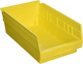 Akro-Mils 30130 Plastic Shelf Bins, Heavy Duty Storage Bins for Garage, Closet, and Drawer Organization, 12" x 6-1/2" x 4", Yellow, 12-Pack - color: Yellow